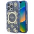 Guess IML Peony On 4G Background MagSafe tvrda torbica za iPhone 16 Pro Max 6.9" (GUHMP16XH4PYEEB), modra